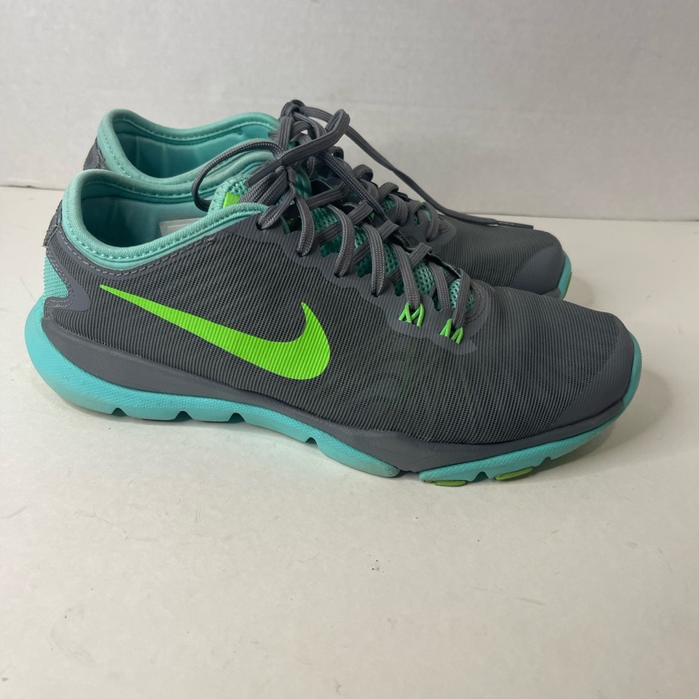 Nike Gray and Neon Green Training Shoes